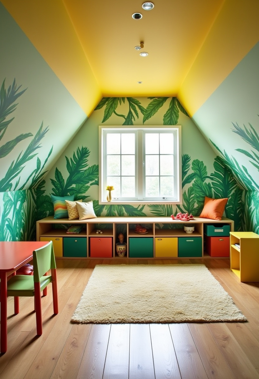 Attic Apartment Living Room design Aesthetic