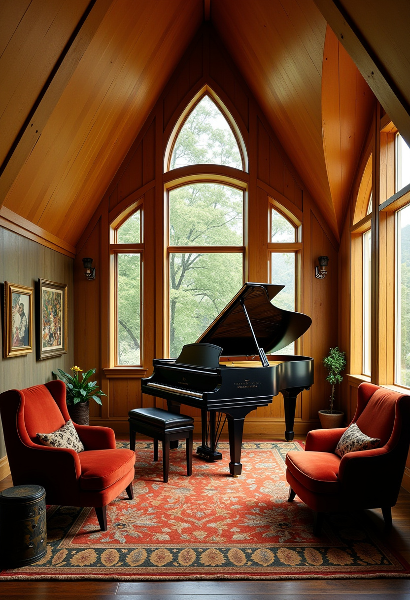 38+ Attic Apartment Home Music Room Ideas