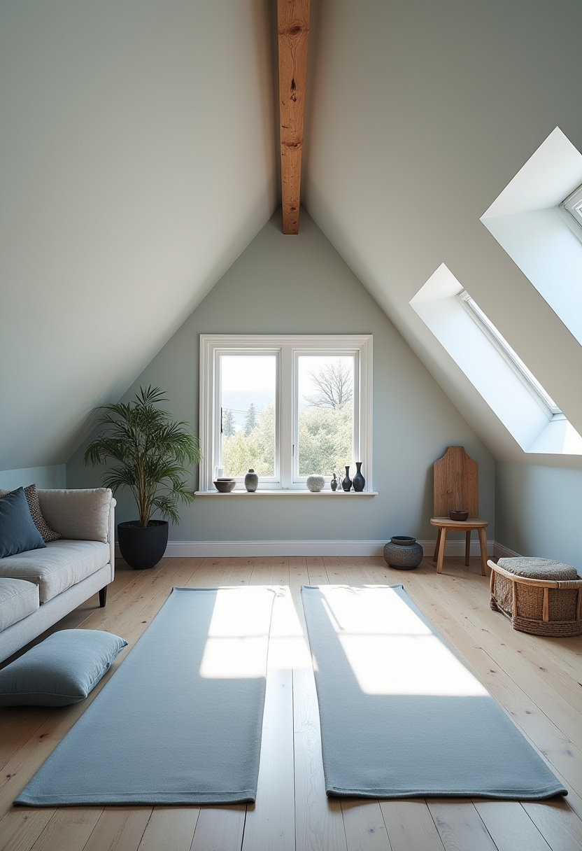 47+ Creative Attic Apartment Home Yoga Space