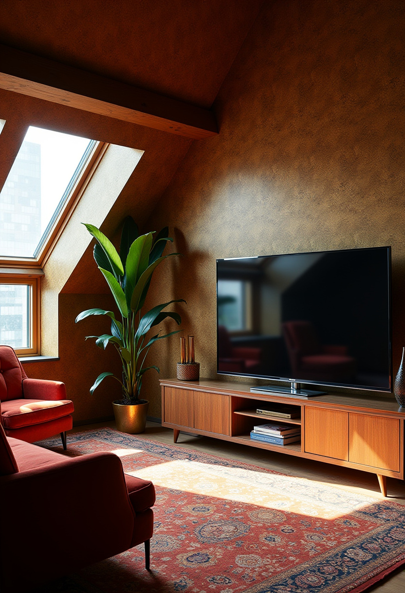 56+ Attic Into a Relaxing TV Lounge Design