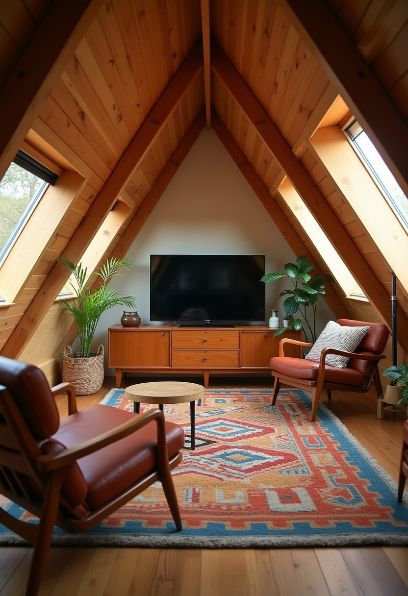 59+ Simple Attic TV Room Ideas Cozy