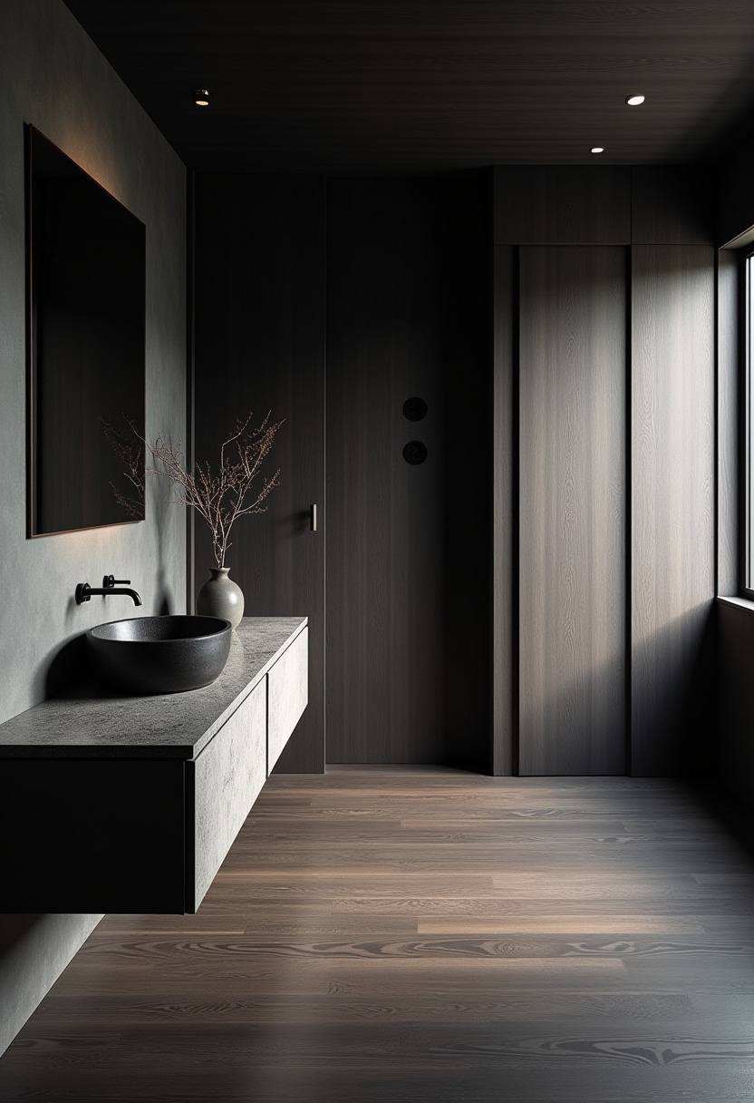 37 Black Bathroom Cabinets