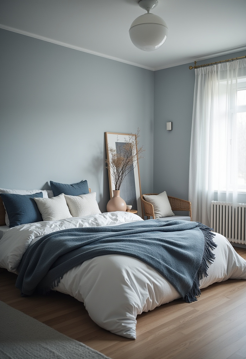 blue and white bedroom 27