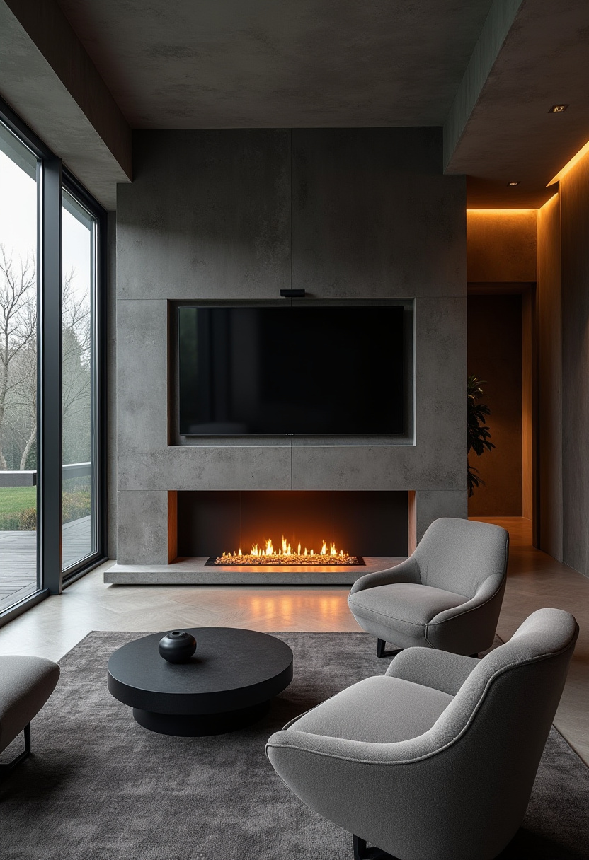 43+ Electric Fireplace Ideas with TV Modern