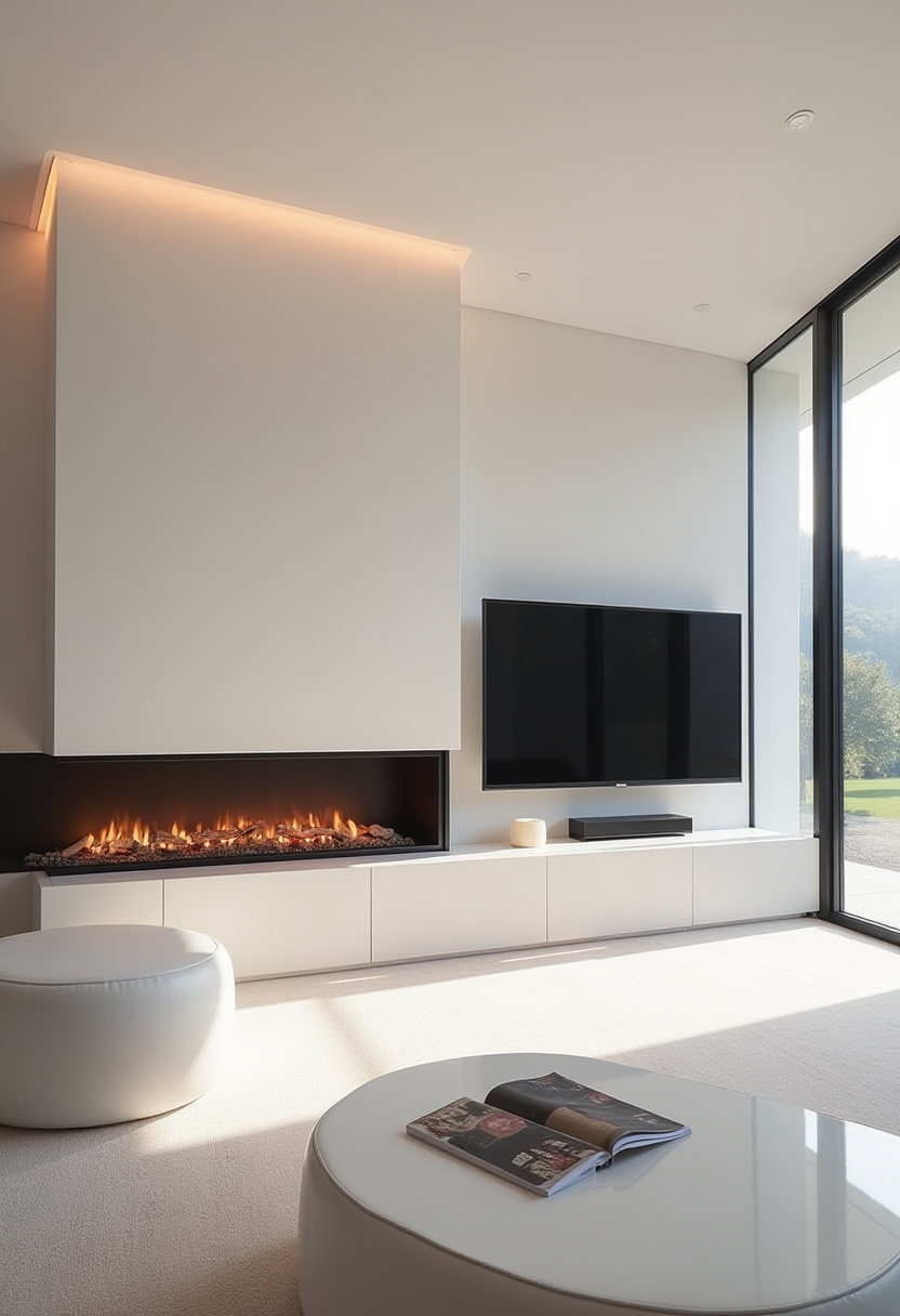 47+ Modern Fireplace Ideas with TV