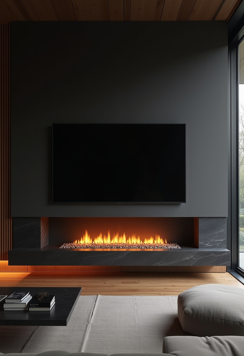 52+ TV Wall Design with Fireplace