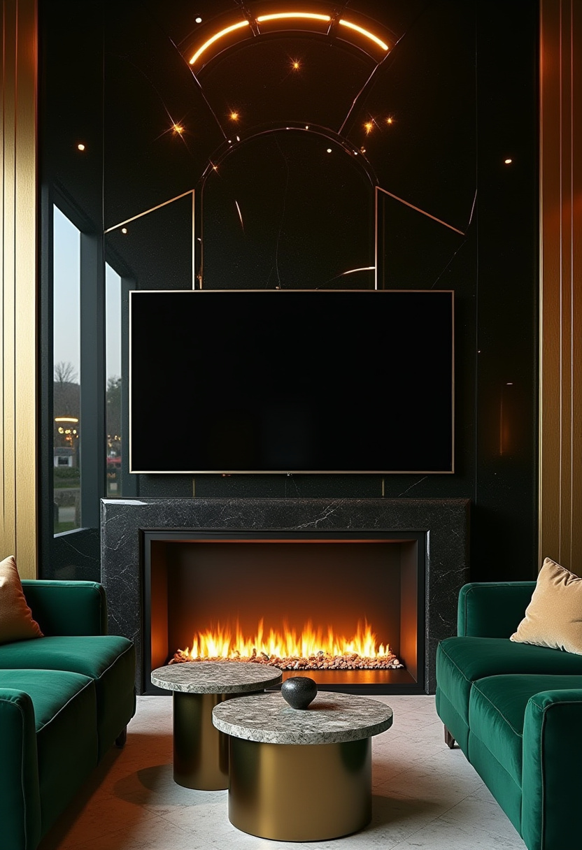 32+ Electric Fireplace Ideas with TV Mantles