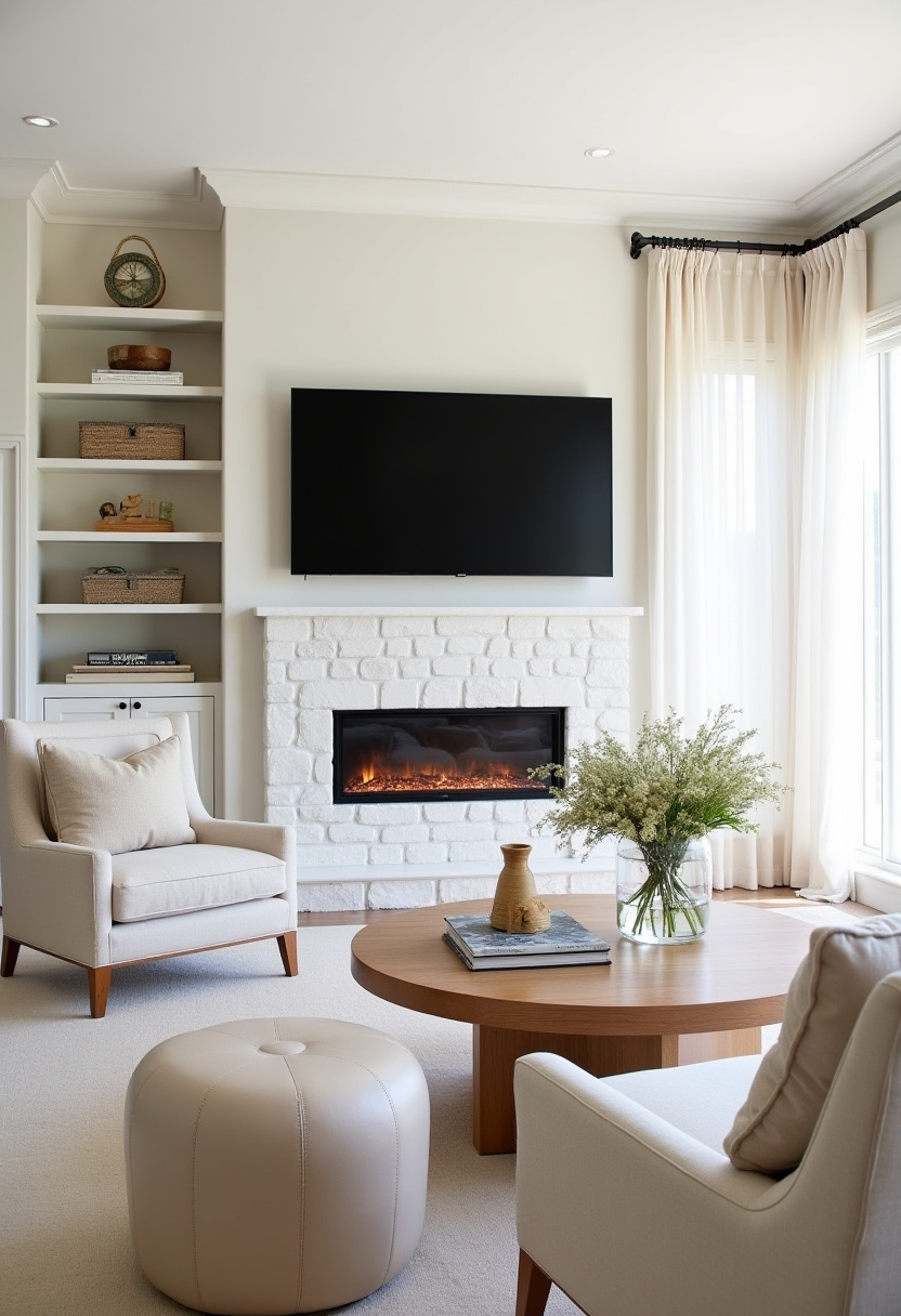 Electric Fireplace Ideas with TV Corner