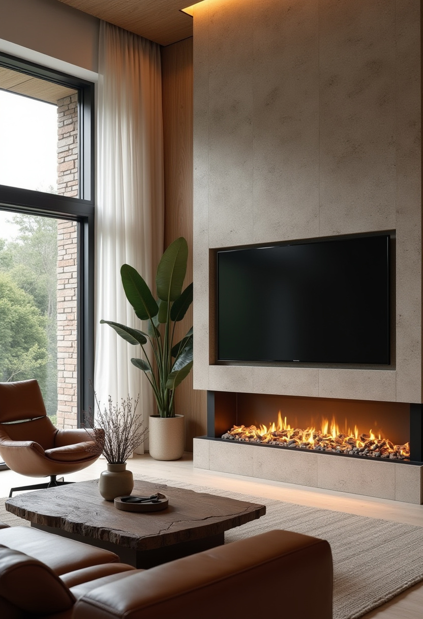 Fireplace TV Wall