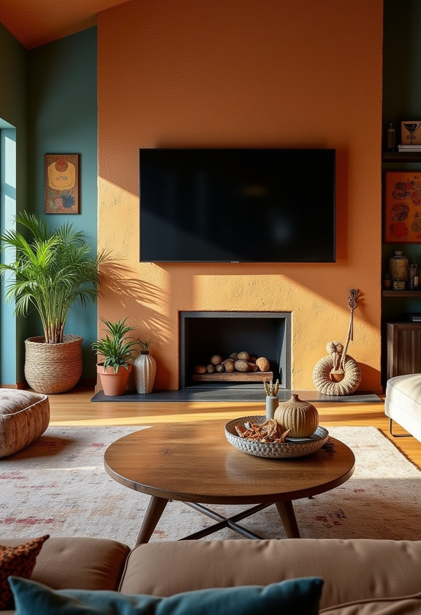 Modern fireplace ideas with tv