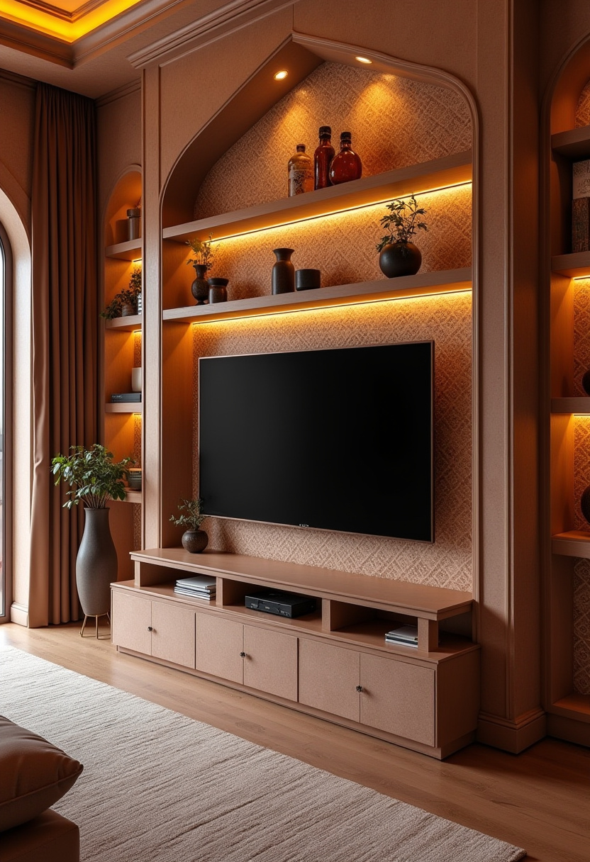 57+ Luxury Living Room TV Wall