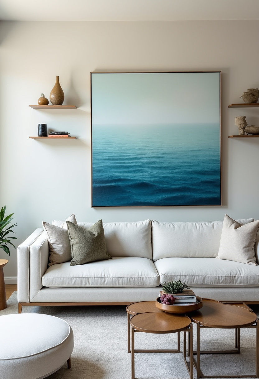 58+ Aesthetic Living Room Wall Decor