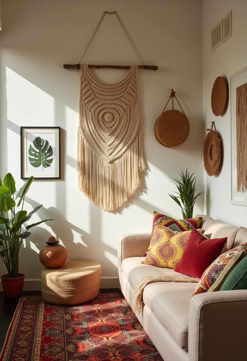 Living Room Wall Decor Ideas Modern Boho