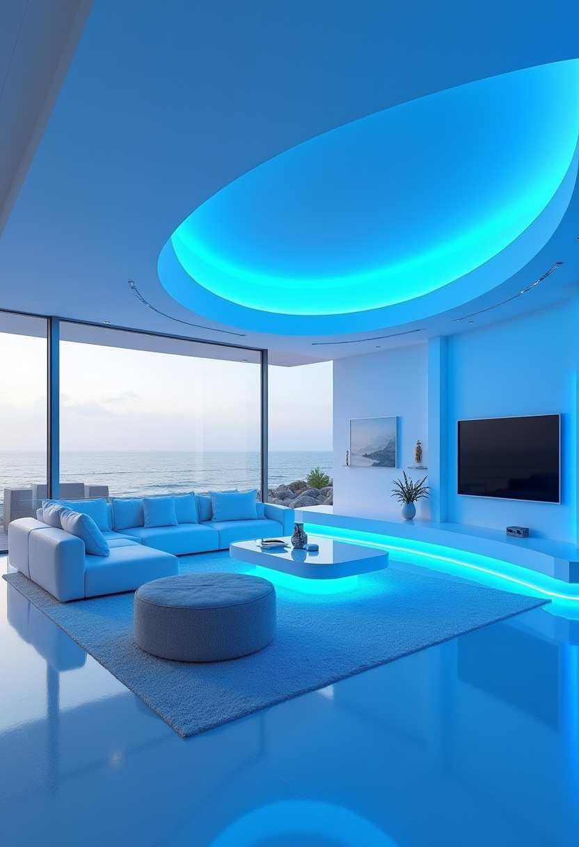 modern coastal living room 14