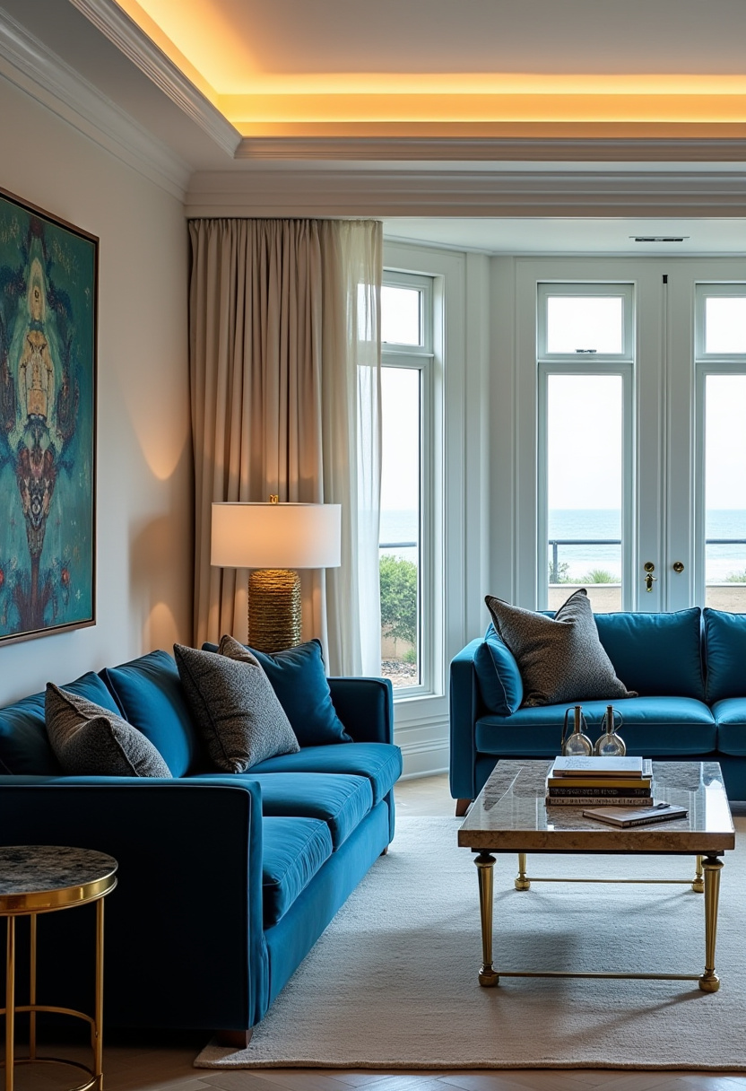 modern coastal living room 17