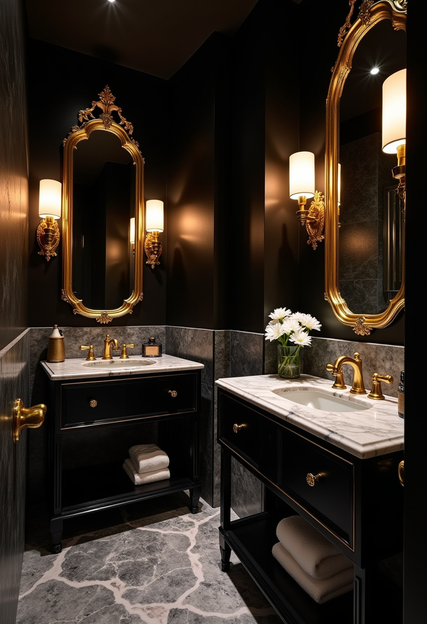 31 Small Full Bathroom Ideas Black