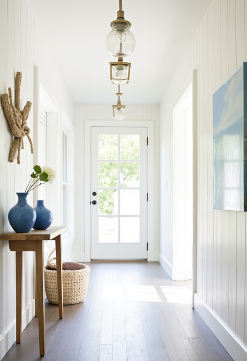 Small Hallway Ideas with Storage Bench