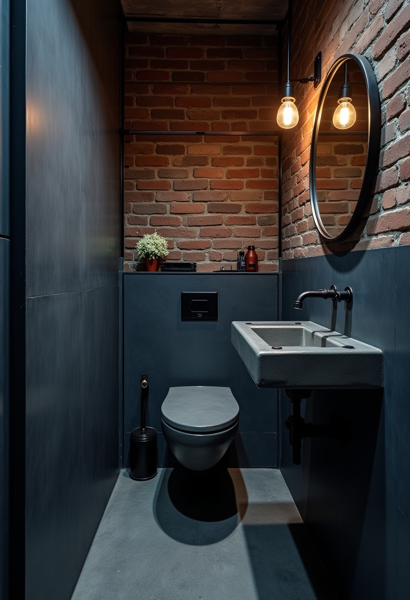 small toilet room ideas Dark