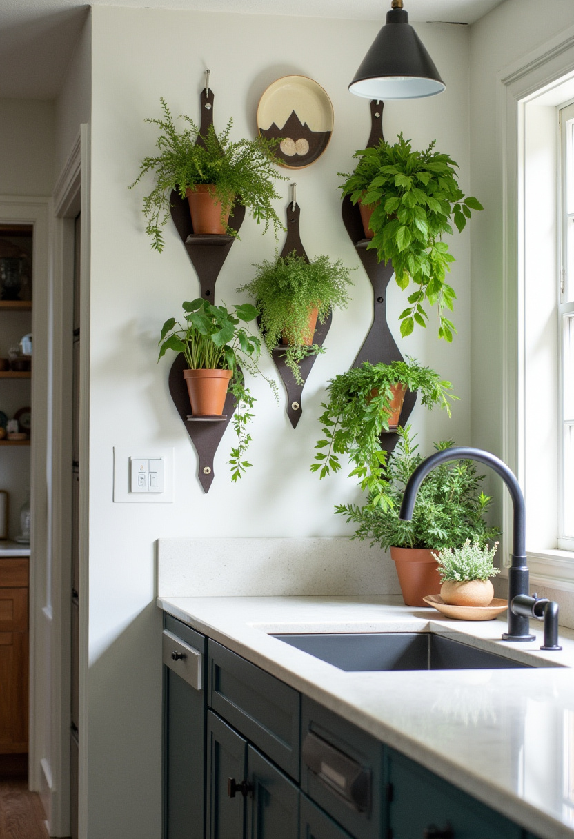 Small wall decor ideas with White kitchen