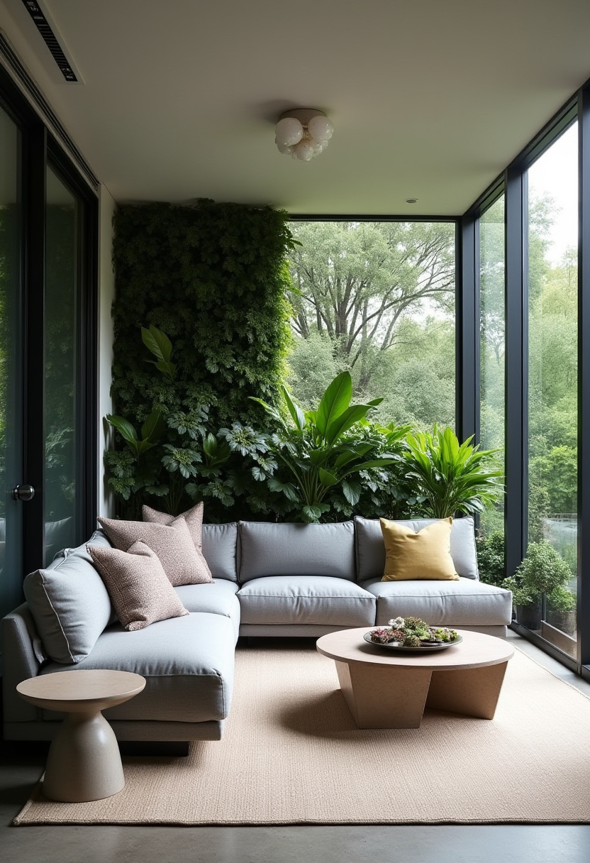 Sunroom addition off living room