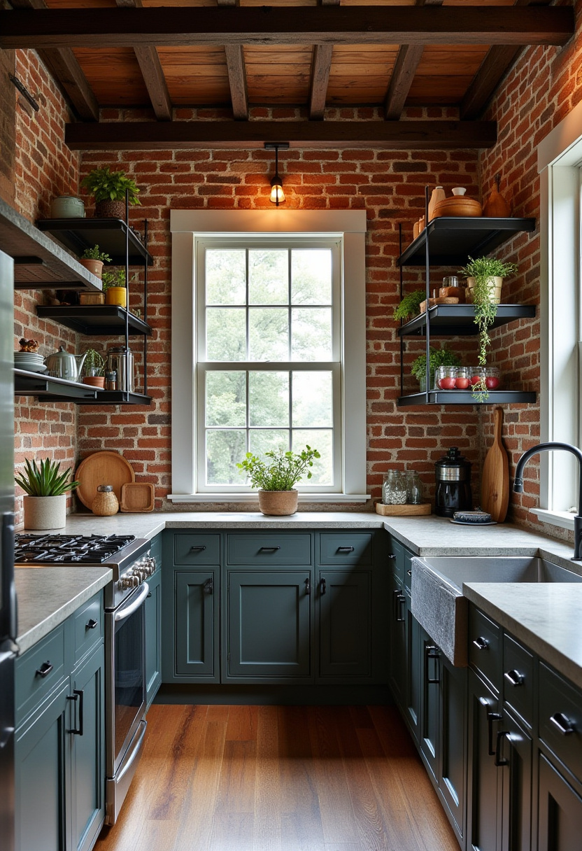 Tiny Cottage Kitchen Living Room