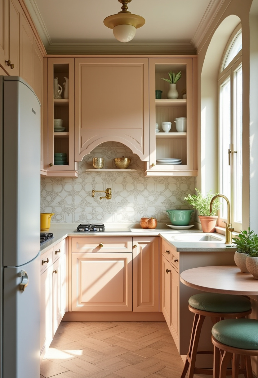 56+ Tiny Kitchen Ideas Layout Pink
