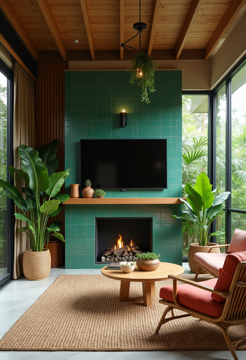 tv above fireplace ideas 12