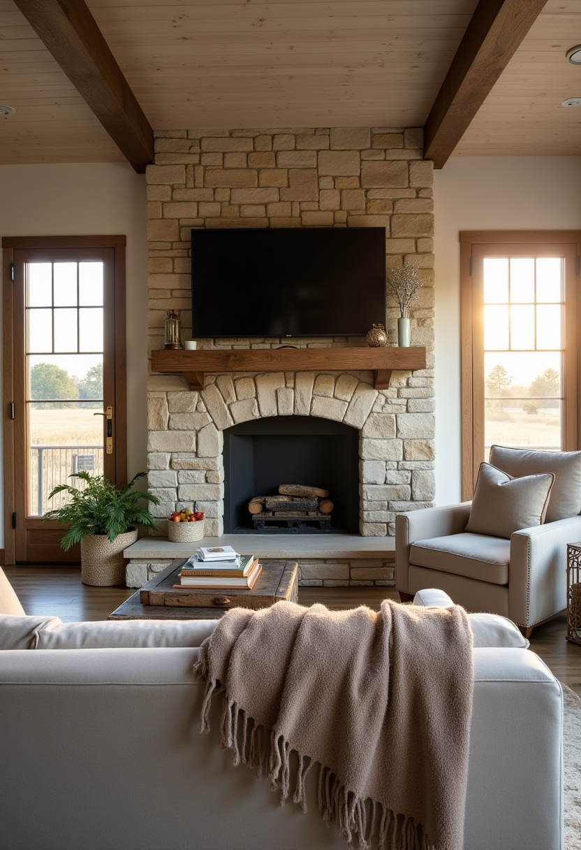 tv above fireplace ideas 16