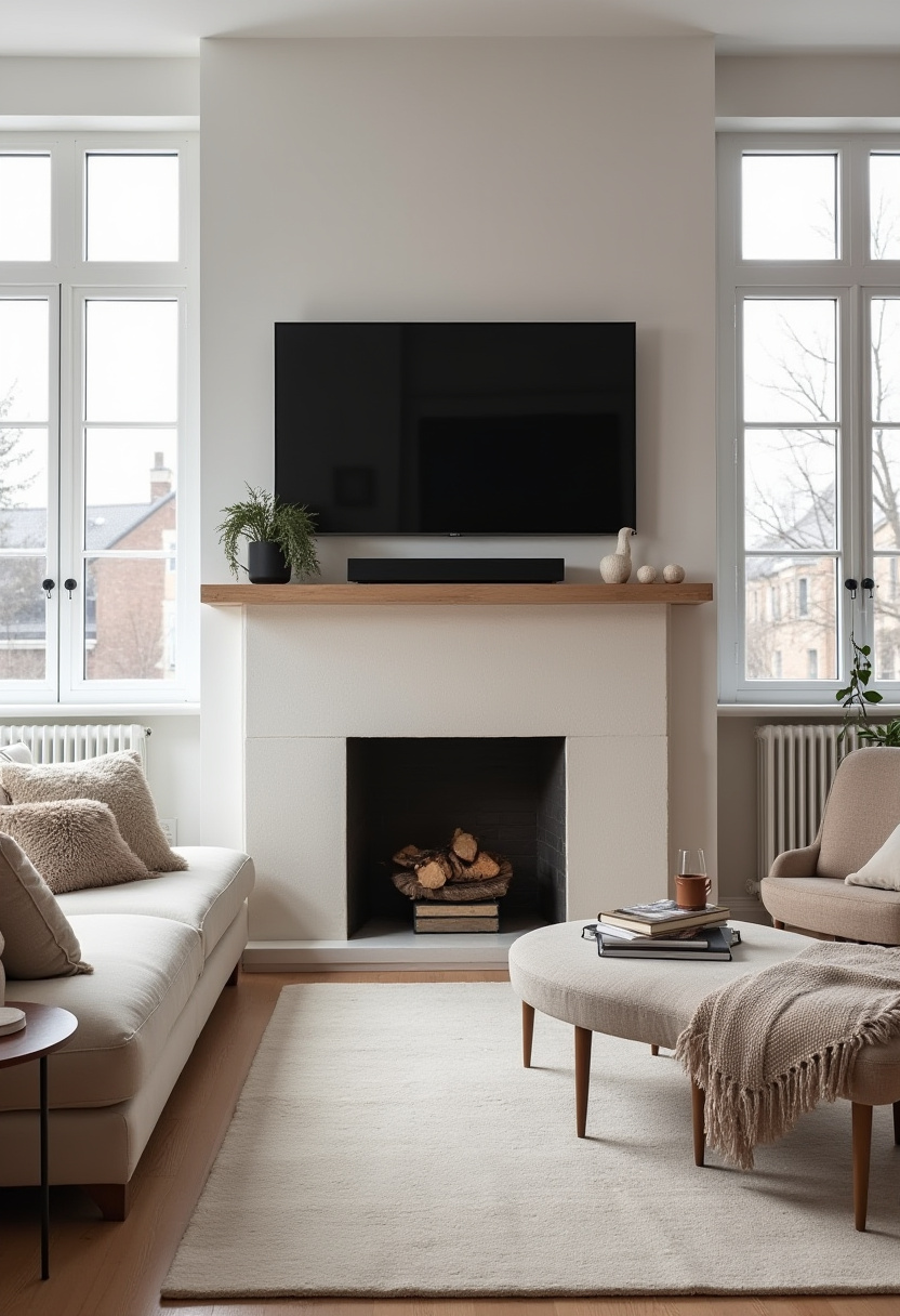tv above fireplace ideas 22