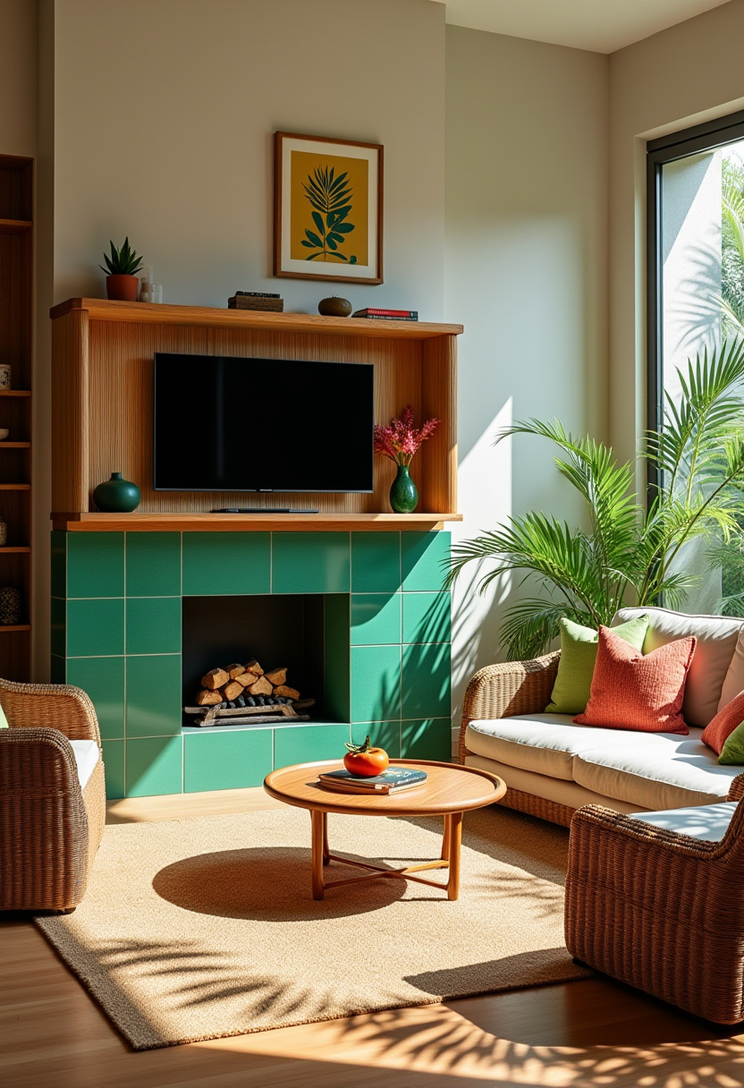 tv above fireplace ideas 23