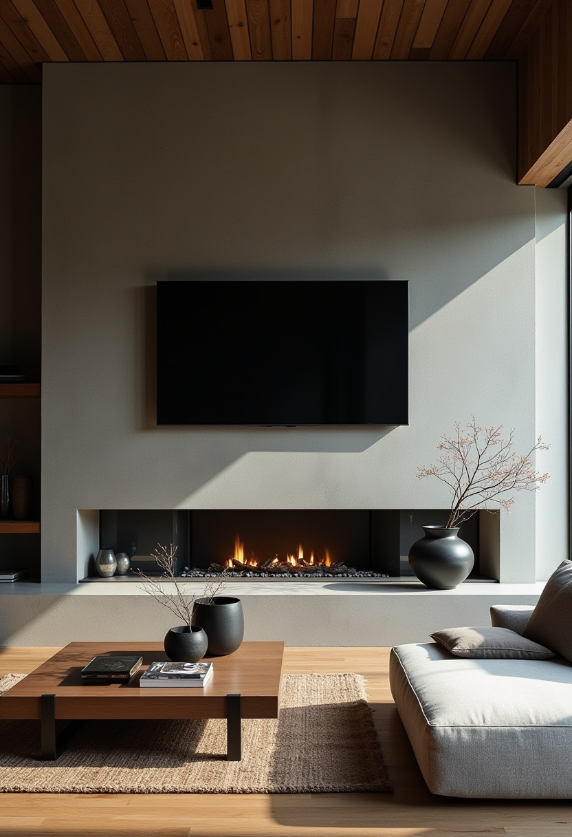 tv above fireplace ideas 28