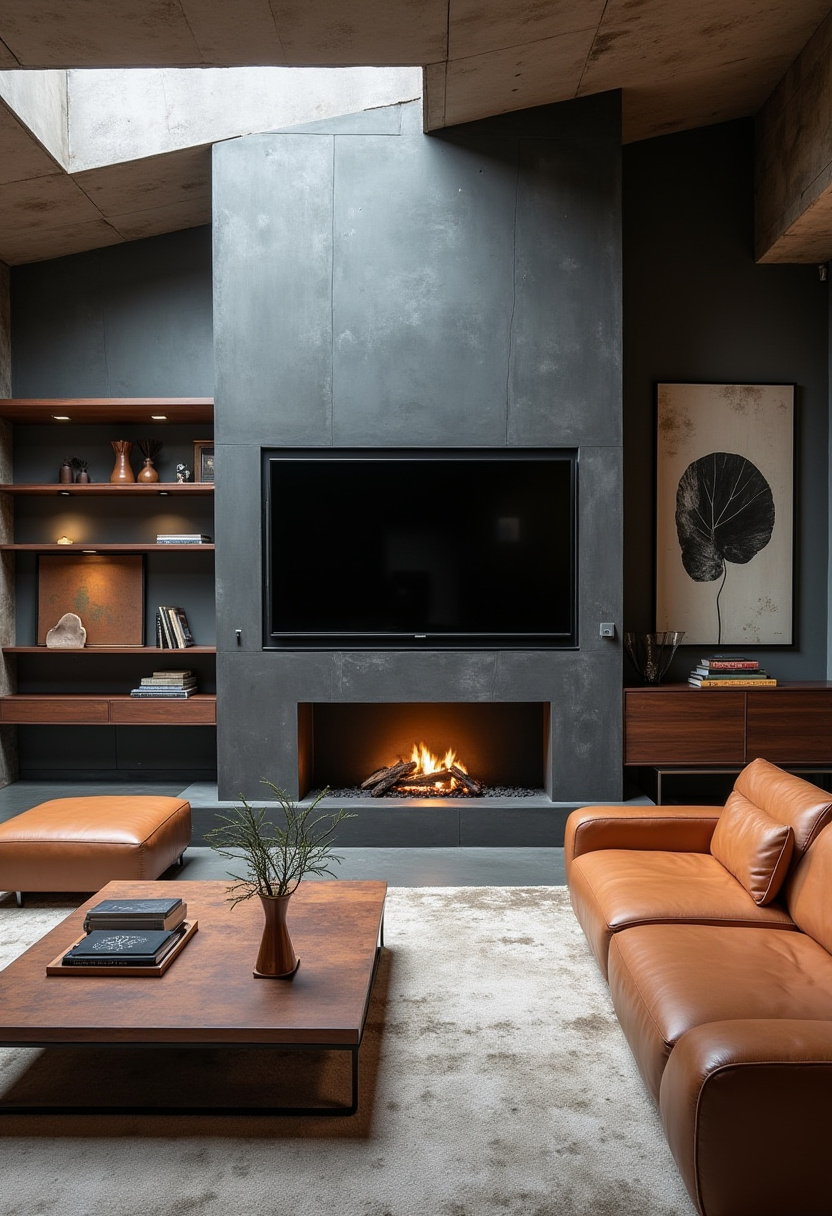 tv above fireplace ideas 8