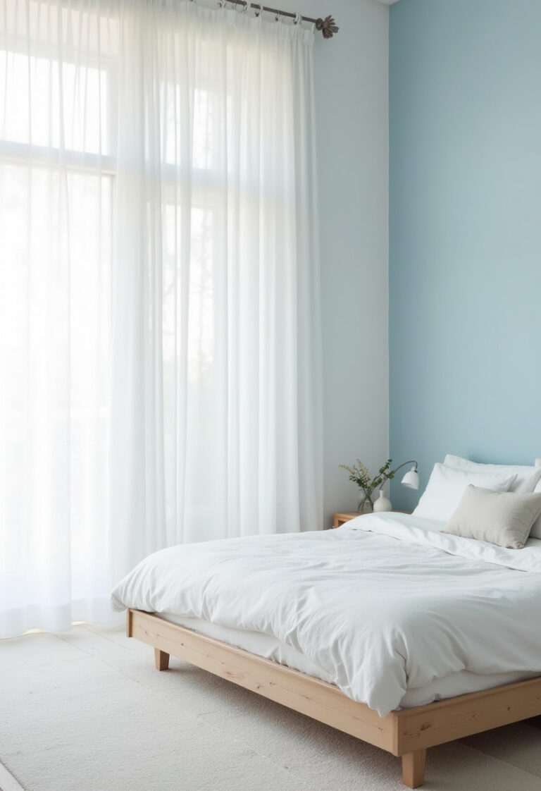 white and blue bedroom 1