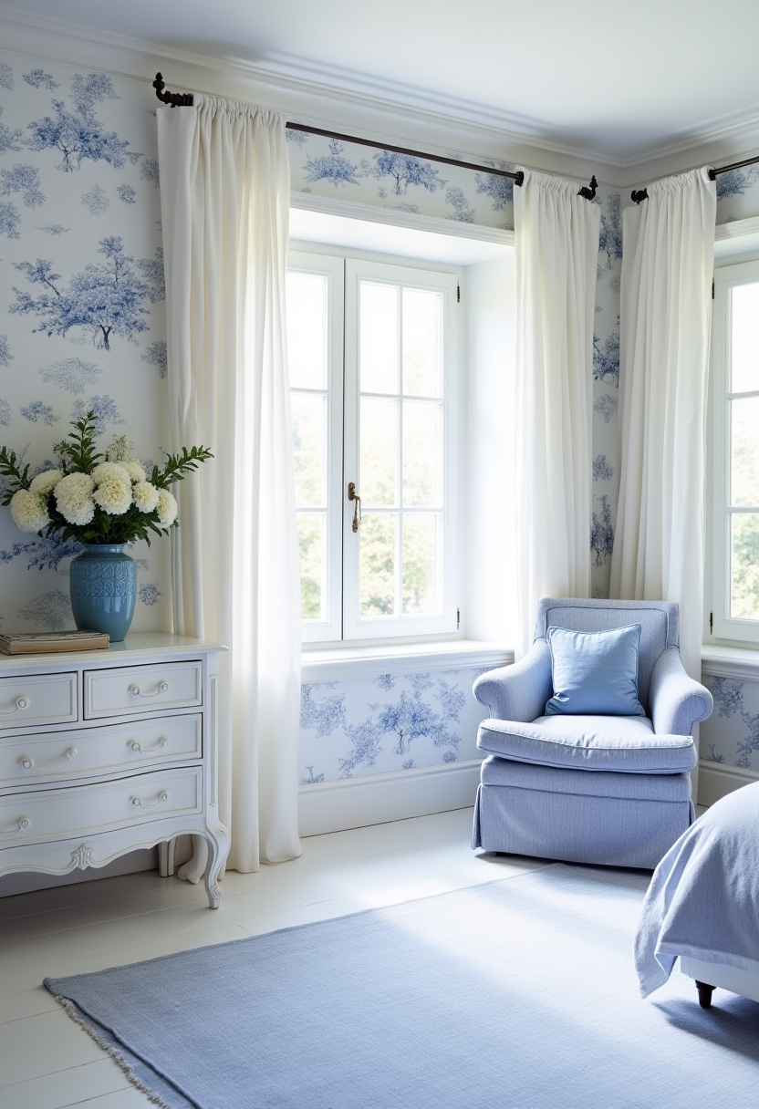 white and blue bedroom 18