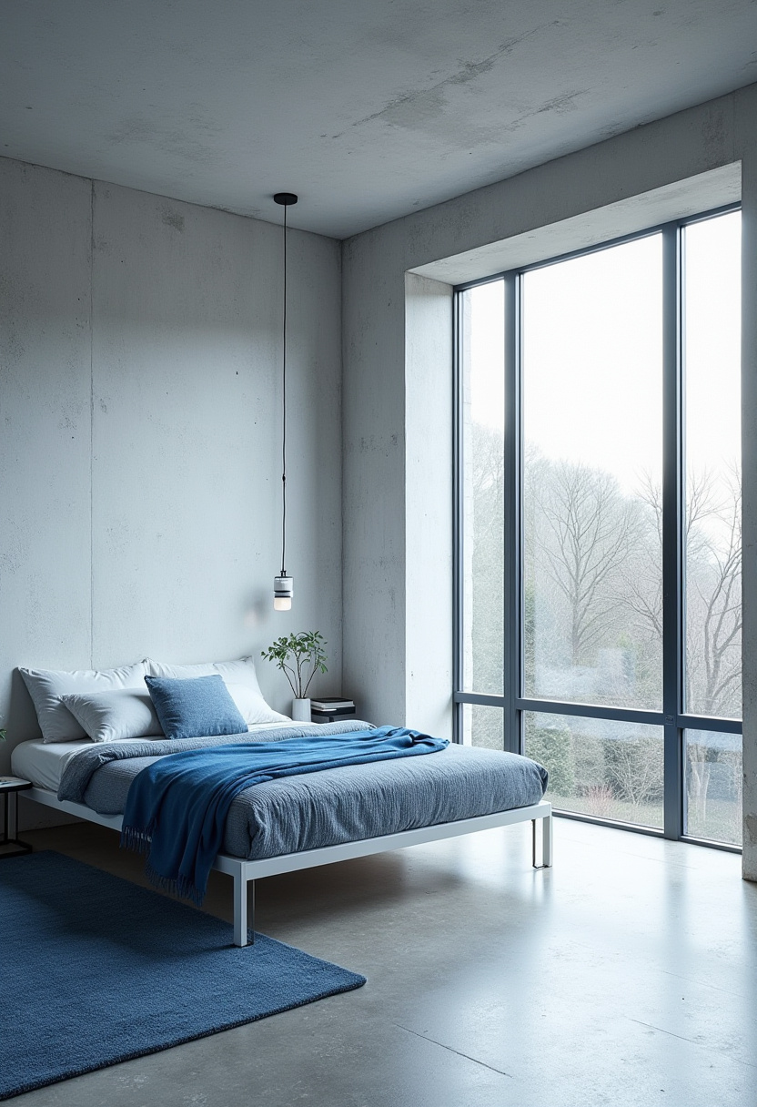 white and blue bedroom 19