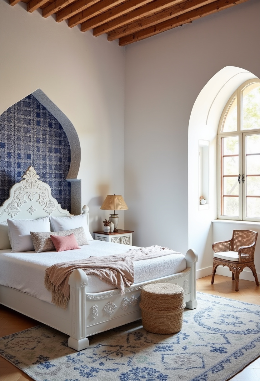 white and blue bedroom 20