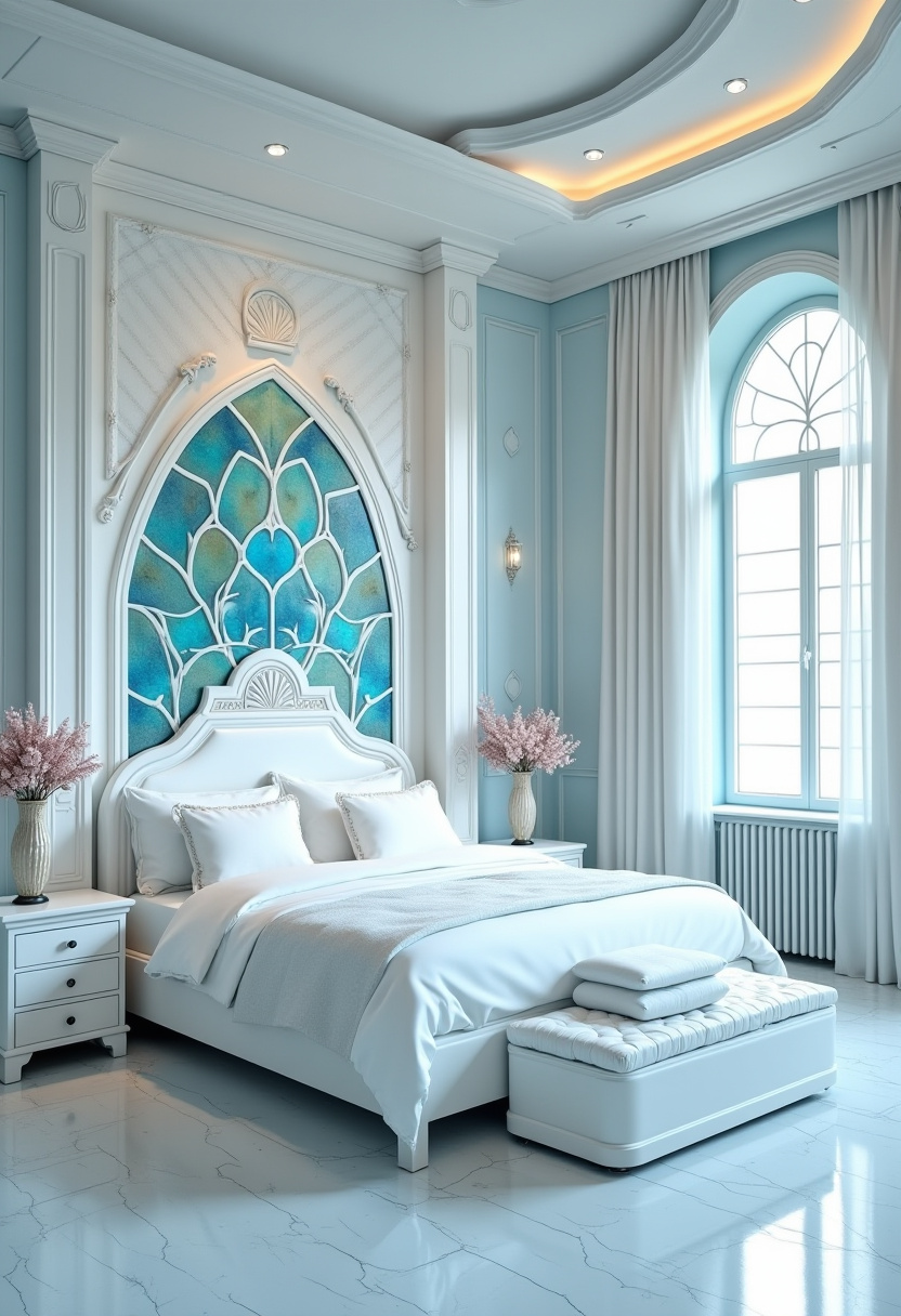 white and blue bedroom 21