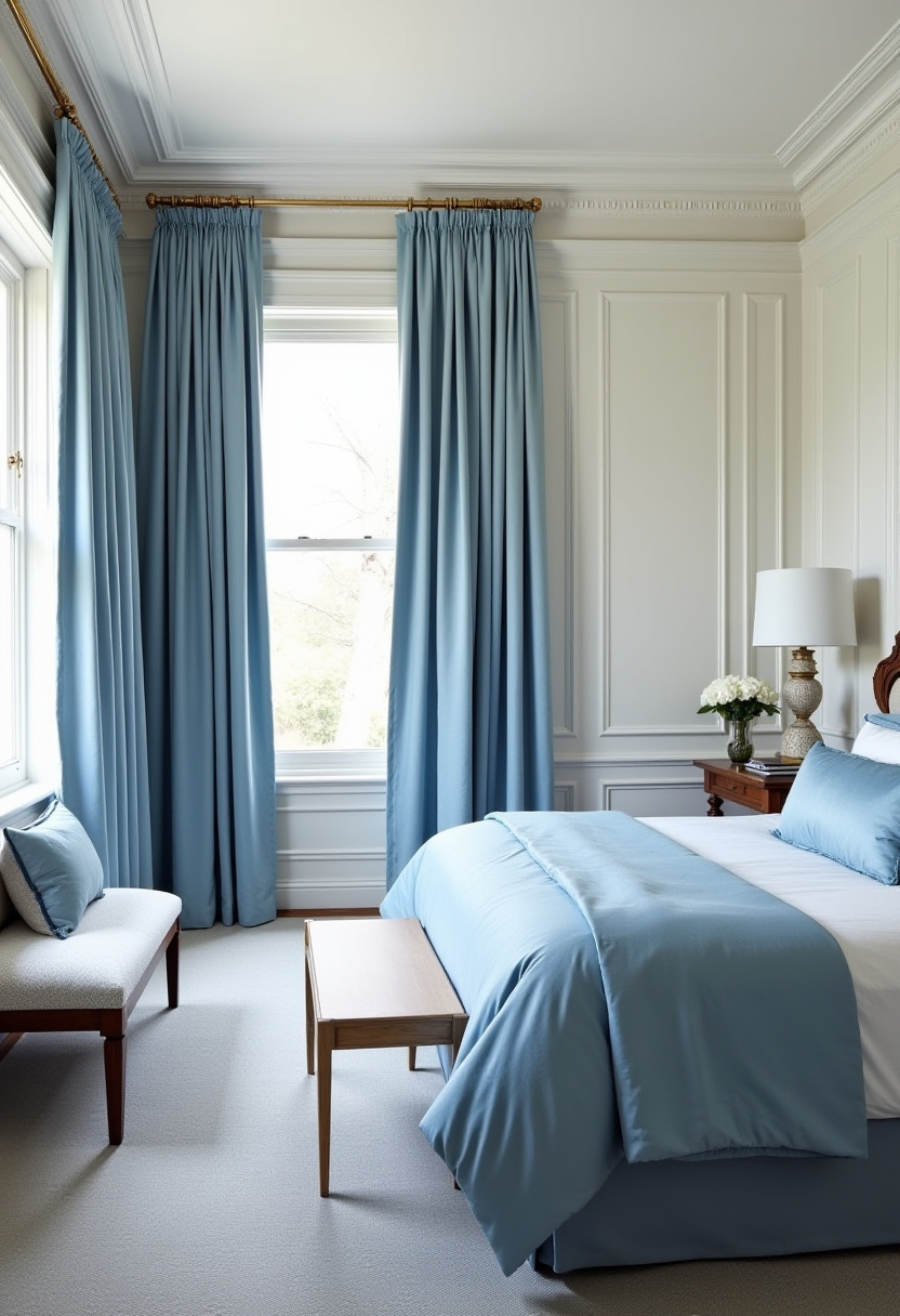 white and blue bedroom 27