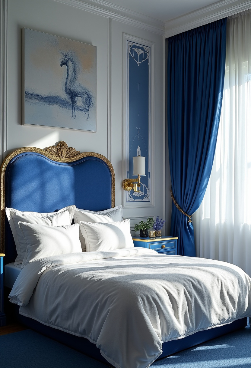 white and blue bedroom 5