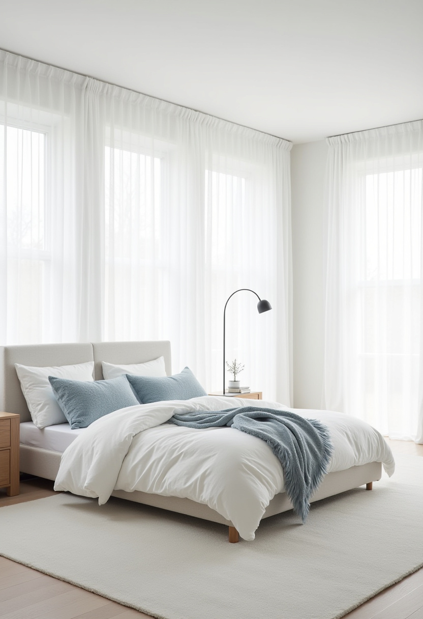 Transforming Tranquility: The Allure of a White Bedroom with Blue Accents