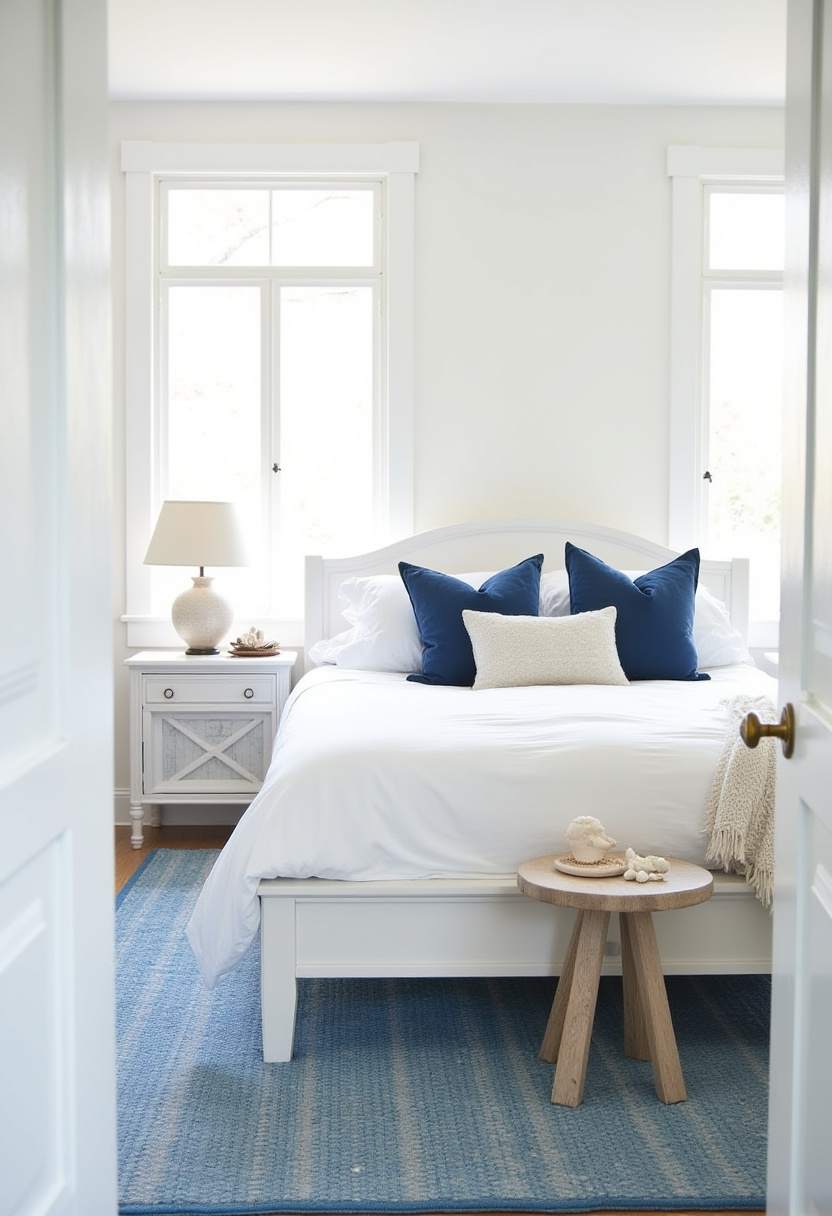 white bedroom with blue accents 4