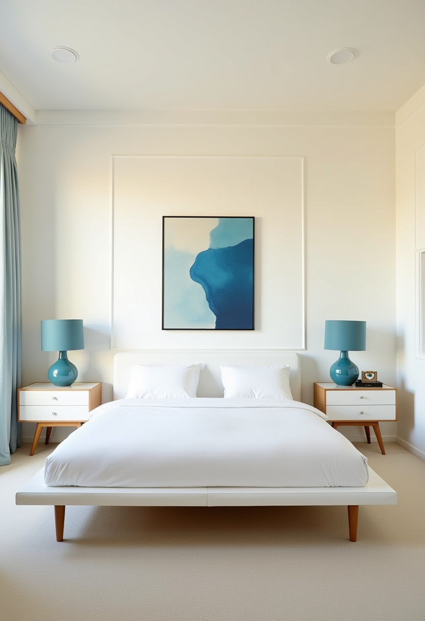 white bedroom with blue accents 6