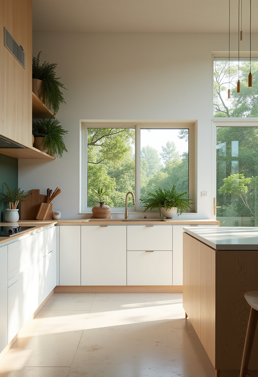 white oak and white kitchen 13