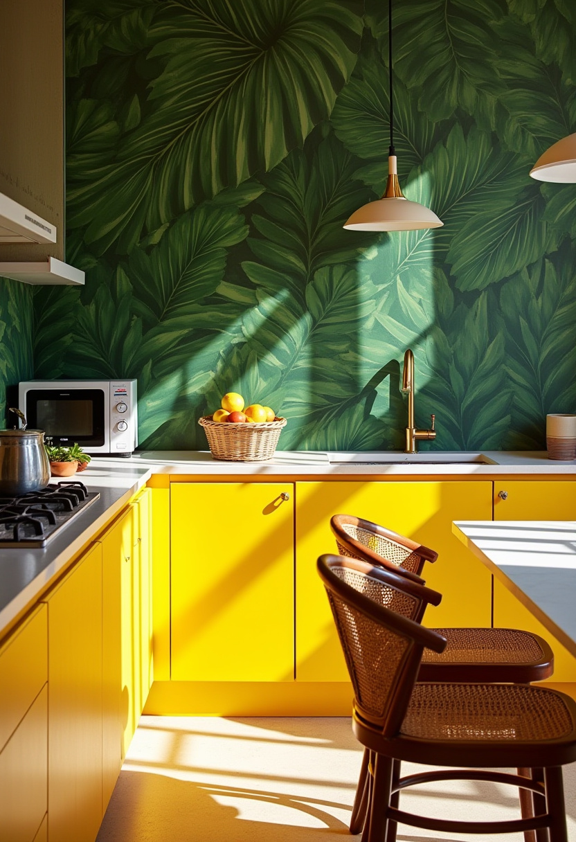 yellow kitchen cabinets 13