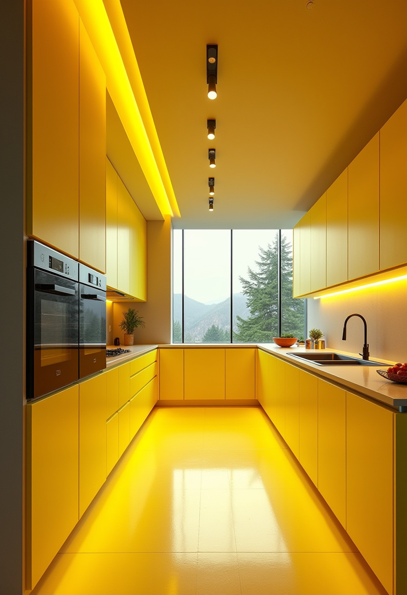 yellow kitchen cabinets 17