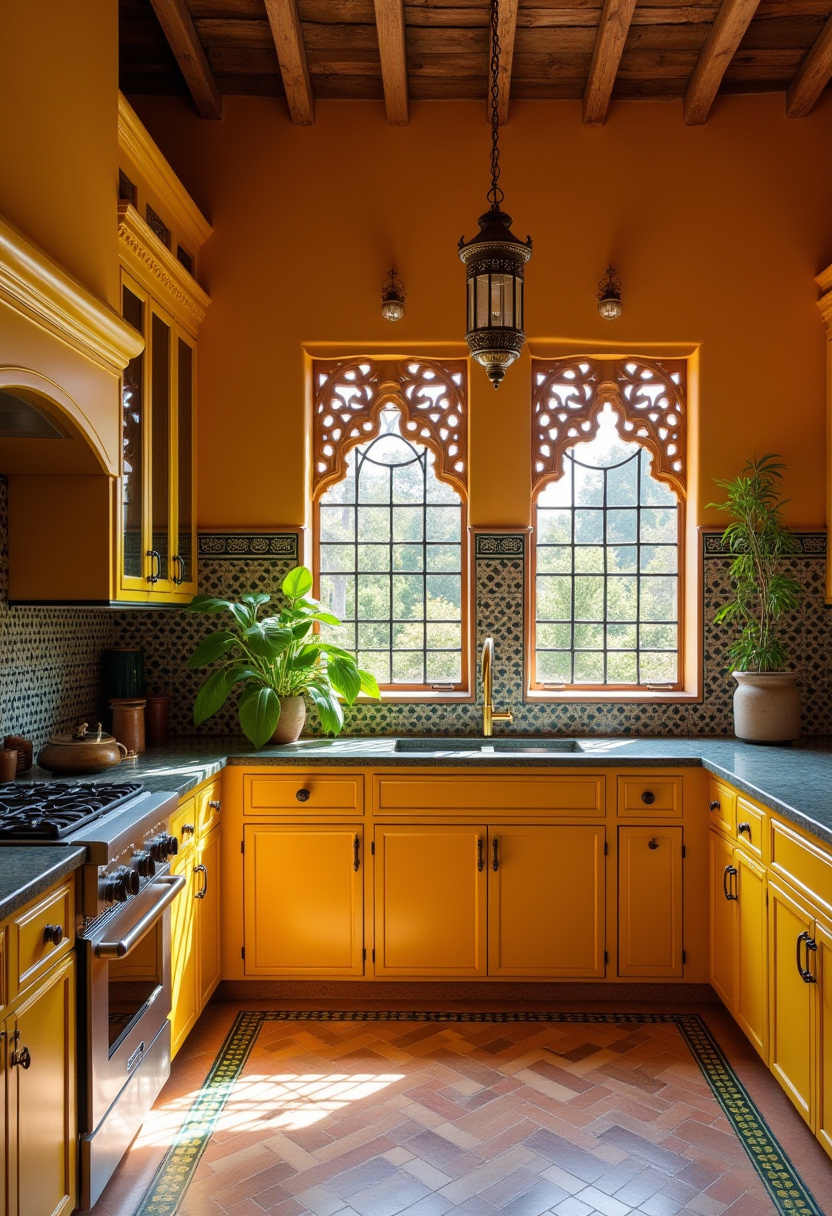 yellow kitchen cabinets 19
