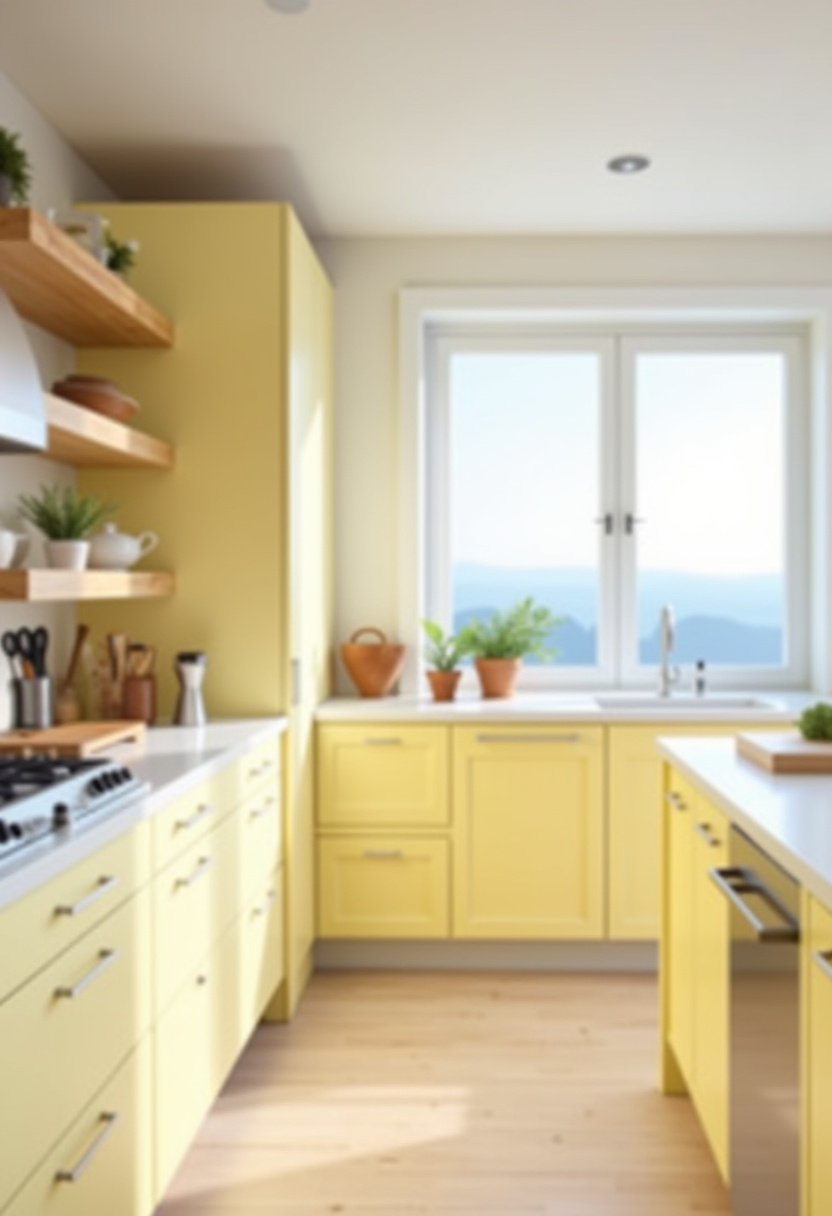 yellow kitchen cabinets 21