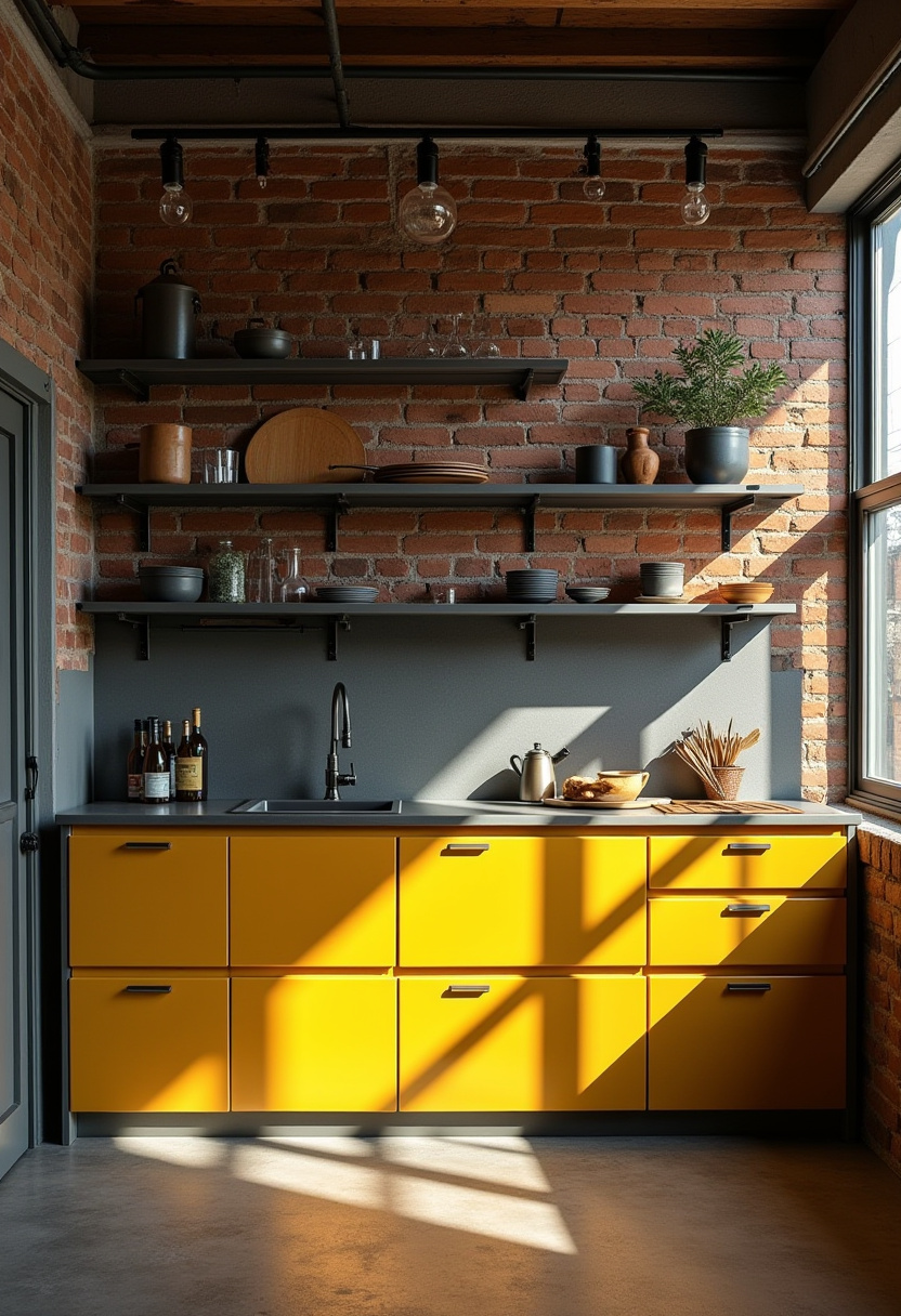 yellow kitchen cabinets 22
