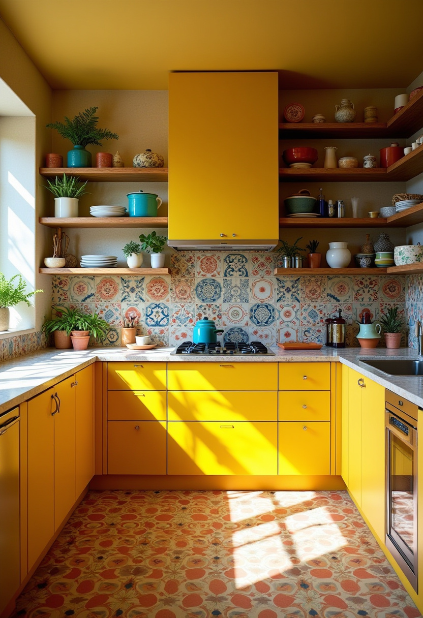 yellow kitchen cabinets 24