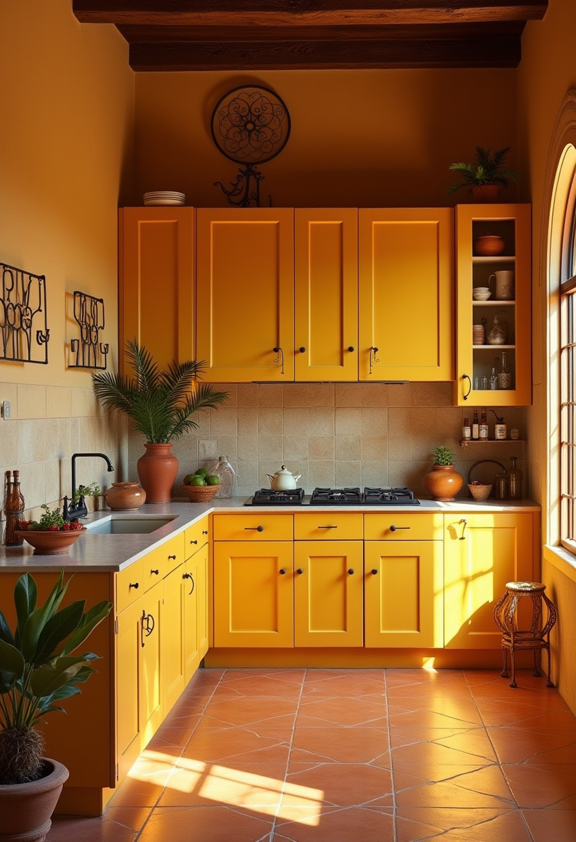 yellow kitchen cabinets 28